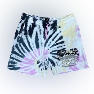 H&M Tie-Dye Grateful Dead Men Shorts - Black, Yellow, Pink